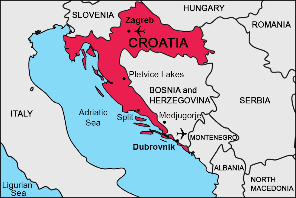 CROATIA  + Medjugori (Bosnia / Herzegovina)